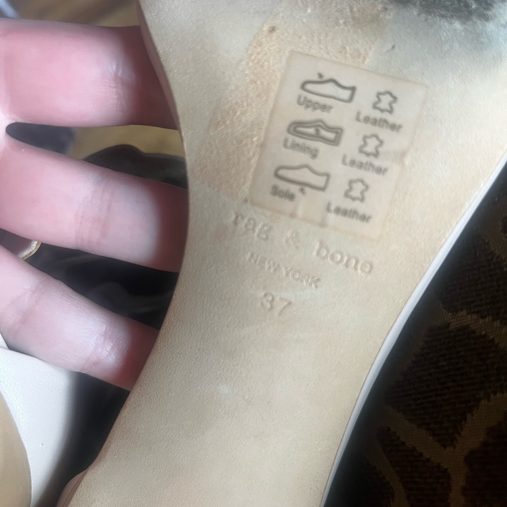 Rag & Bone ELLIS SANDAL Beige Ankle Strap Heels size 37 vguc - Picture 12 of 14